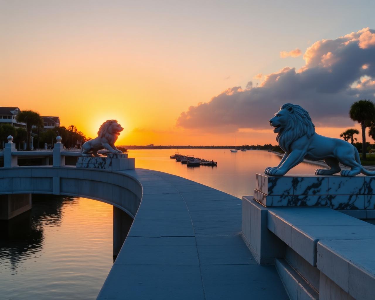 Bridge of Lions at sunset